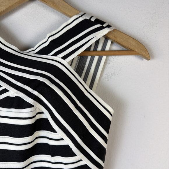 Anthropologie Maeve size 0 Black Crosswise Flare Dress wedding guest retro - Picture 5 of 12